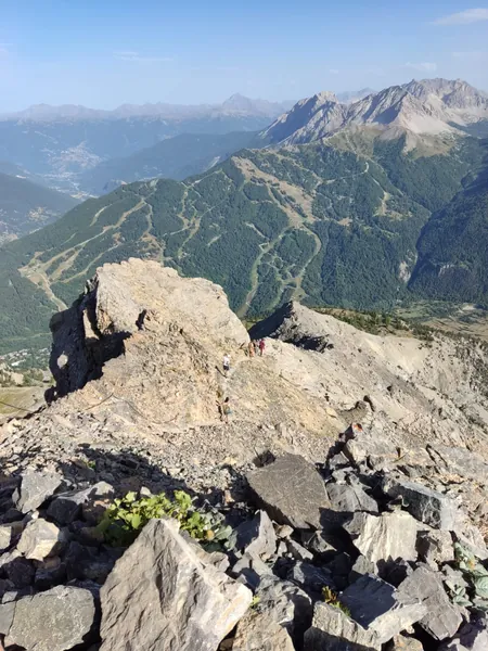 the ridge drops away