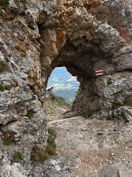 through the rock