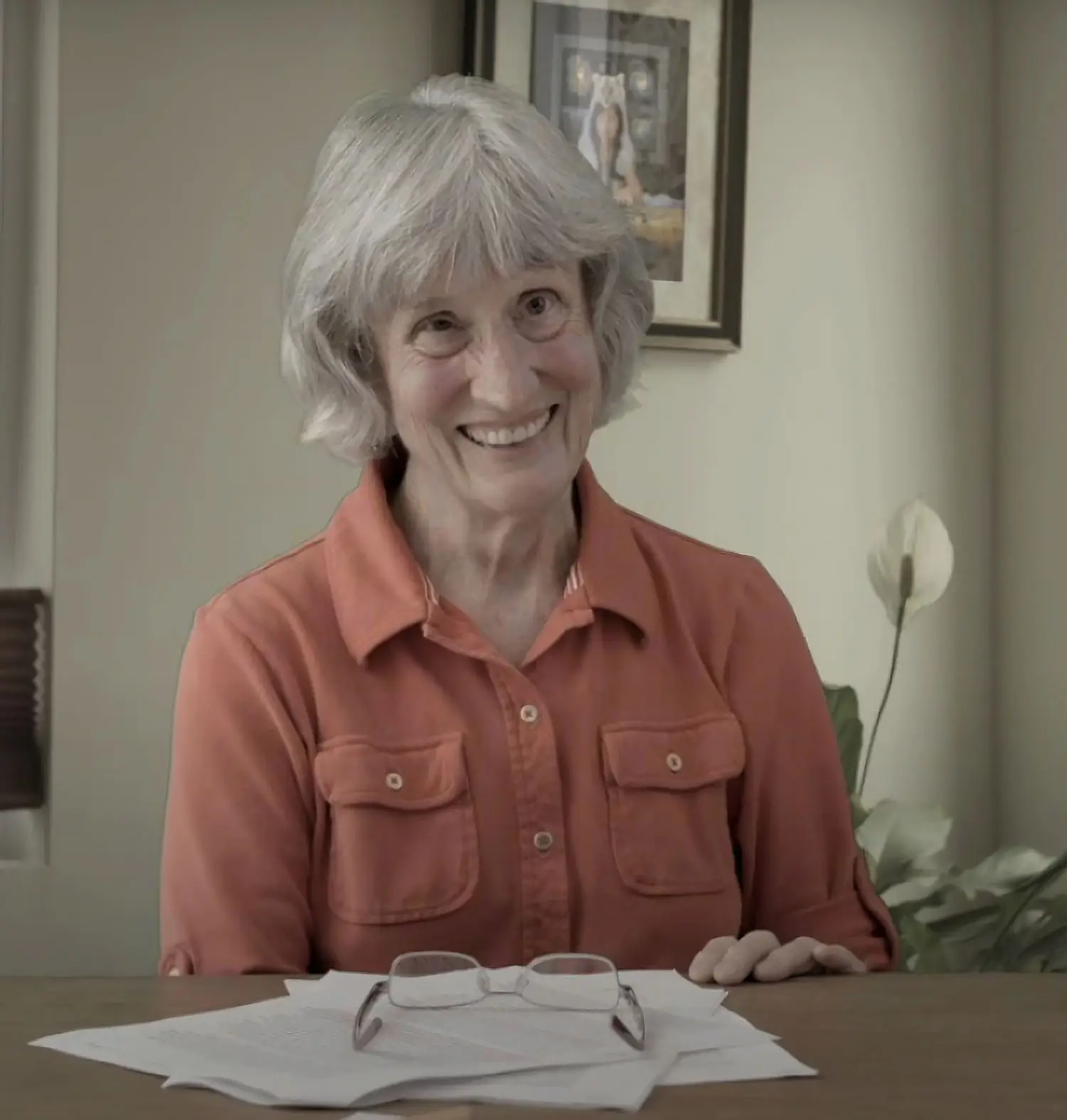 A portrait of Donna Haraway.